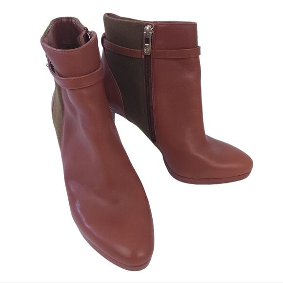 Antonio Melani Stilleto Ankle Boots Size 9 Brown Side Zip, EXCELLENT CONDITION - Picture 2 of 5